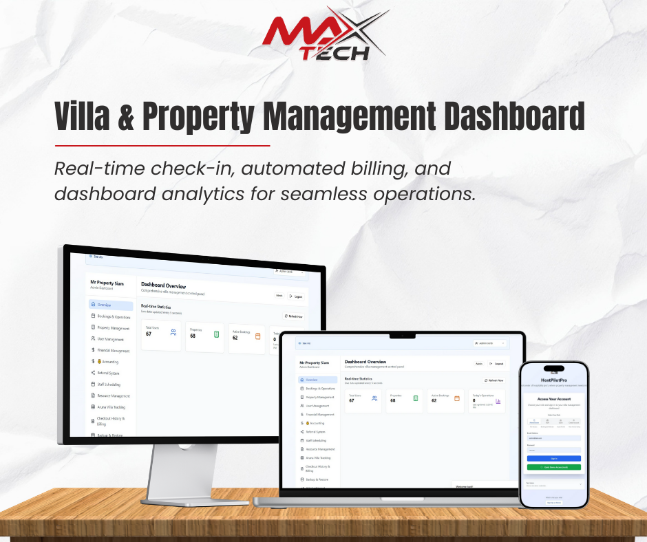 Property Management Dashboard – Real-time Check-in