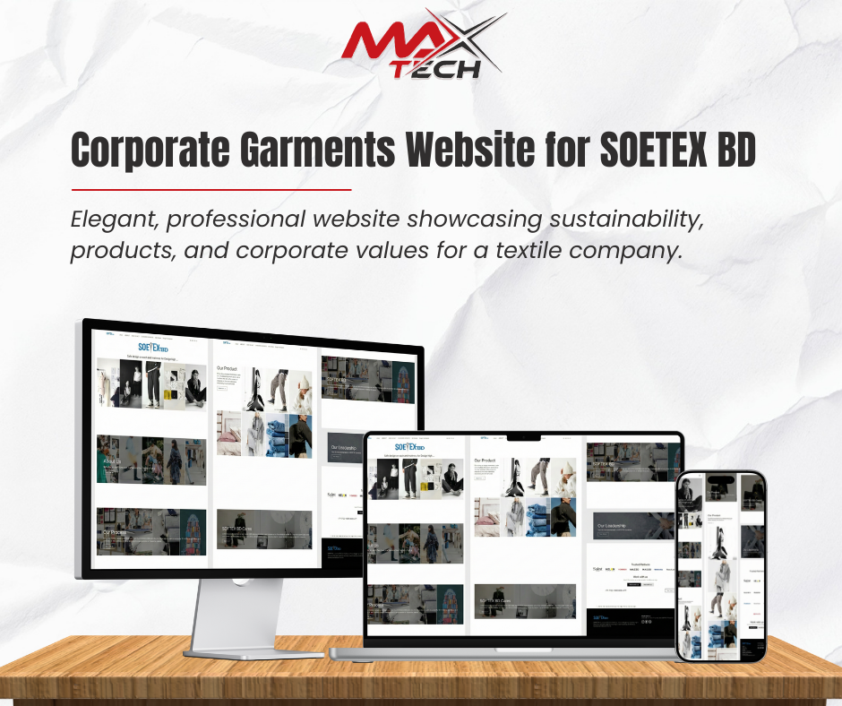 Corporate Garments Website for SOETEX BD